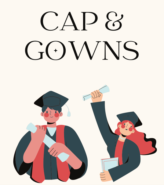 graphic of students in cap and gown